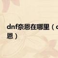 dnf奈恩在哪里（dnf奈恩）