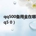 qq500备用金在哪里（qq5 0）