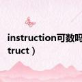 instruction可数吗（instruct）