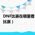 DNF比赛在哪里看（dnf比赛）