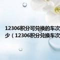 12306积分可兑换的车次越来越少（12306积分兑换车次减少）