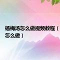 杨梅汤怎么做视频教程（杨梅汤怎么做）