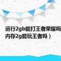 运行2gb能打王者荣耀吗（运行内存2g能玩王者吗）