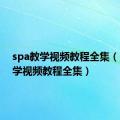 spa教学视频教程全集（ppt教学视频教程全集）