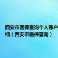 西安市医保查询个人账户查询明细（西安市医保查询）