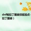 dnf帕拉丁搬砖技能加点（dnf帕拉丁搬砖）