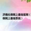 济南社保网上查询官网（济南社保网上查询系统）