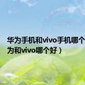 华为手机和vivo手机哪个好（华为和vivo哪个好）