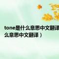 tone是什么意思中文翻译（to什么意思中文翻译）