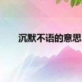 沉默不语的意思