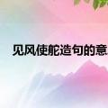 见风使舵造句的意思