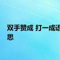 双手赞成 打一成语的意思