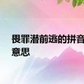 畏罪潜前逃的拼音逃的意思