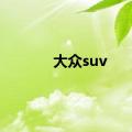 大众suv