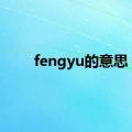 fengyu的意思