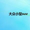 大众小型suv