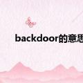 backdoor的意思