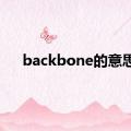 backbone的意思