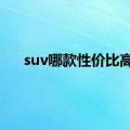 suv哪款性价比高