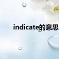 indicate的意思