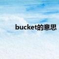 bucket的意思