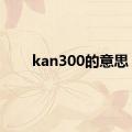 kan300的意思