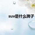 suv是什么牌子