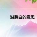 游胜白的意思