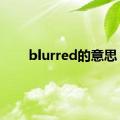 blurred的意思