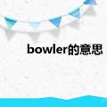 bowler的意思