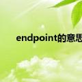 endpoint的意思