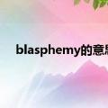 blasphemy的意思