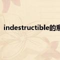 indestructible的意思