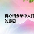 有心相会意中人打一字的意思