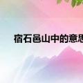 宿石邑山中的意思