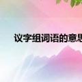 议字组词语的意思