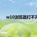 w10浏览器打不开