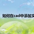 如何在cad中添加文字