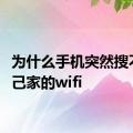 为什么手机突然搜不到自己家的wifi