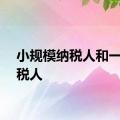 小规模纳税人和一般纳税人