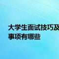 大学生面试技巧及注意事项有哪些