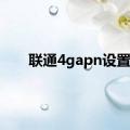 联通4gapn设置