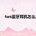 tws蓝牙耳机怎么用