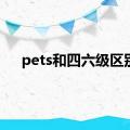 pets和四六级区别