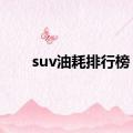 suv油耗排行榜