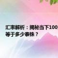 汇率解析：揭秘当下100人民币等于多少泰铢？