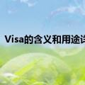 Visa的含义和用途详解